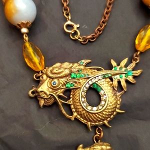 Czechoslovakian Dragon Necklace